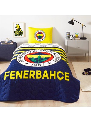 Taç - Fenerbahçe Strıpe Lisanslı Yatak Örtüsü Seti - Tek Kişilik