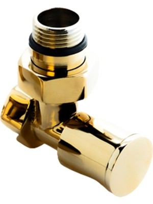 Tekno Trust 1/2 Gold Renk Köşe Havlupan Vanası Köşe Radyatör Vanası 1 Adet