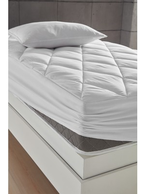 Nanosoft Relax Touch Tek Kişilik Yatak Koruyucu Uyku Pedi 100x200 cm – Ekstra Yumuşak Mikrofiber, Silikon Elyaf Dolgulu, Beyaz