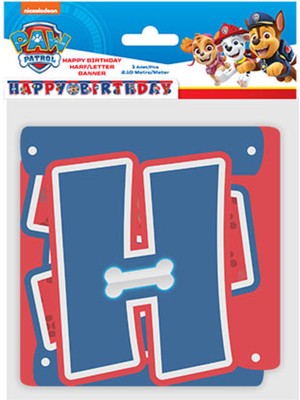 Balonevi Lisanslı Paw Patrol Temalı Happybirthday Banner