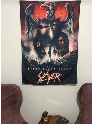 Owl Bag Metallica Slayer Desenli Tasarım Duvar Halısı