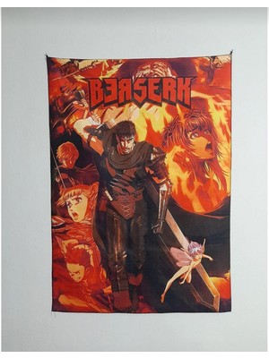 Owl Bag Anime Berserk - Afiş Desenli Tasarım Duvar Halısı
