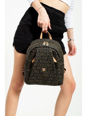Impolo Vanessa Siyahkamelempirme Baskı Taba Kadın Sırt Çantası 25X30 Ebatında
