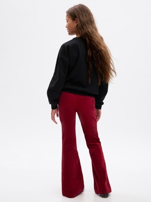 Gap Kız Çocuk Bordo High Rise Kadife '70S Flare Jean Pantolon