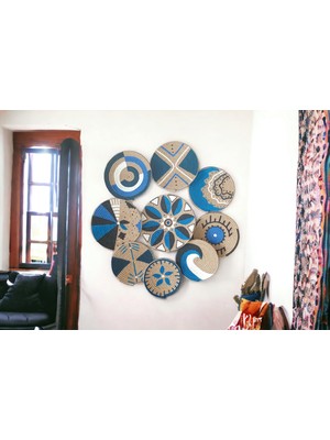 Atlas Home Art 9 Parça Duvar Tabağı Seti