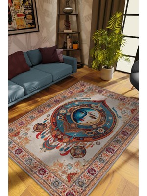 Homshtag Ay Yüz Etnik Çok Renkli Salon Halısı Hippie Ev Dekoru Indie Oda Dekoru Oturma Odası Halısı