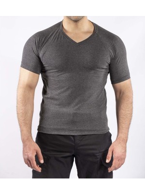 VAV Wear Taktik Outdoor Günlük Tişört Erkek Kısa Kollu Pamuklu Elastan Esnek Ter Emer TTHIN03