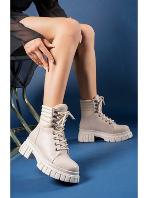 Riccon Kadın Fermuarlı Bot 0012842TEN Cilt