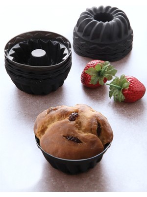 Grimor Life 6 Lı Yıkanabilir Mini Kek Muffin Pişirme Kalıbı, Silikon Muffin, Cupcake Kalıbı Karma