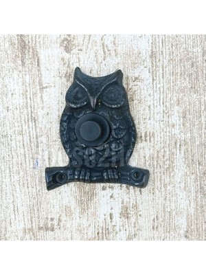 House2Home El Yapımı Pirinç Baykuş Kapı Zili. Oksit