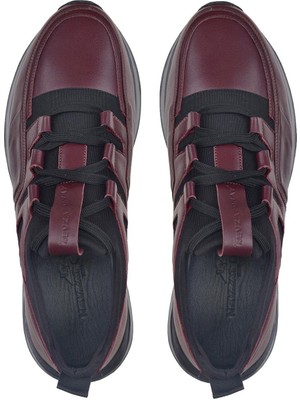 Nevzat Onay Bordo Bağcıklı Erkek Sneaker -95715-