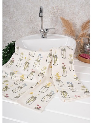 Baveno Home %100 Pamuk Ikili 40X66 cm Nakışlı Desenli El&yüz Havlu/havlu Seti