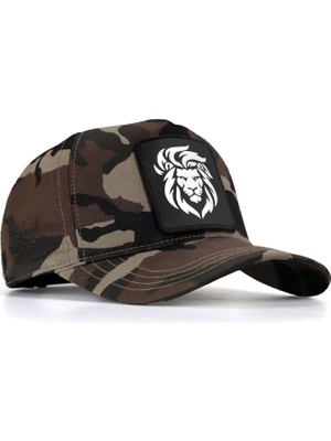 Black Börk V1 Baseball Aslan - 9 Kod Logolu Unisex Kamuflaj Şapka (Cap)