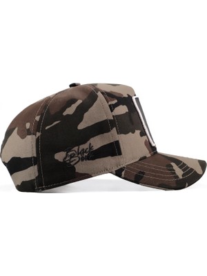 Black Börk V1 Baseball Aslan - 9 Kod Logolu Unisex Kamuflaj Şapka (Cap)