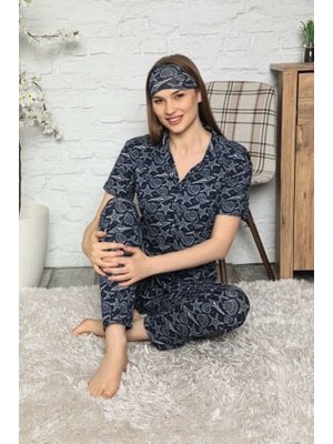 Gonca Concept Kadın Penye Kısa Kollu Düğmeli Pijama Takımı