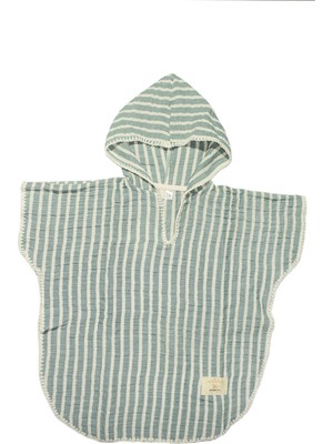 Miela Kids Çizgili Müslin Panço - Mint