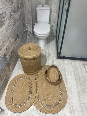 ERSU AHAT HOME DESİGN Banyo Takımı ,banyo Seti ,kirli Sepeti ,paspas Takımı ,oval Sepet ,çamaşır Sepeti ,dekor Banyoseti