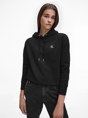 Calvin Klein Kadın Pamuk Karışımı Kapüşonlu Sweatshirt