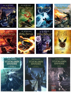 Harry Potter Set 8 Kitap - Yüzüklerin Efendisi Set 3 Kitap - J. K. Rowling