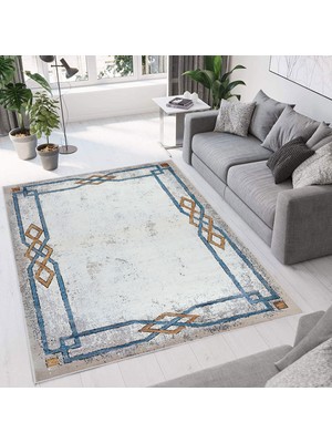 Rovigo Home Dijital Baskı Yıkanabilir Kaymaz Taban Salon Halısı ve Yolluk  RVG0755