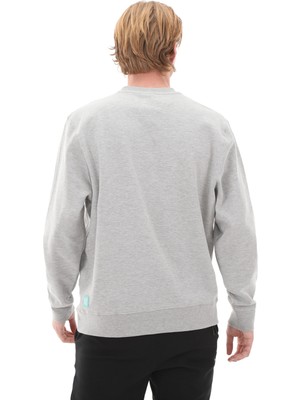 ESWTP0005 Esqudo Sweatshırt Prınt Erkek Sweatshirt Gri