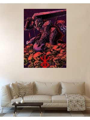 Owl Bag Anime Berserk 8 Nolu Desenli Tasarım Duvar Halısı