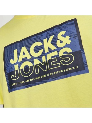 Jack & Jones 12253442 Jcologan Tee Ss Crew Neck SS24 Ln Sarı