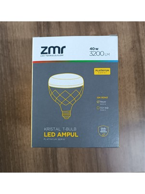 ZMR 40 Watt Kristal Torch Ampul Beyaz