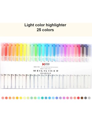 Mingjinshop3 25 Adet Tarzı Çift Kafa Floresan Fosforlu Kalem Işaretleyiciler Pastel Çizim Kalem Öğrenci Okul Ofis Malzemeleri Için Sevimli Kırtasiye (Yurt Dışından)