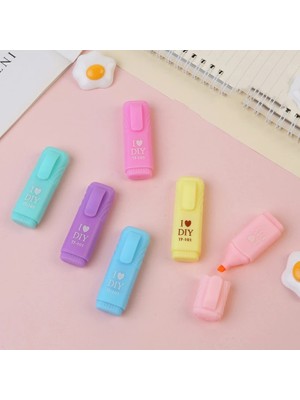 Mingjinshop3 D Stili Ute Mini Fosforlu Kalem Güzel Karikatür Boya Marker Kalem Okul Ofis Ofis Kırtasiye Tedarik Kapsül Vitamin Kawaii Komik (Yurt Dışından)