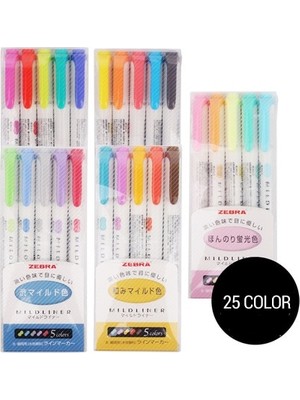 Mingjinshop3 Floresan 3 Adet Tarzı 3 Adet Veya Et Zebra Mildliner Renk Japon Kırtasiye Çift Başlı Floresan Kalem Kancalı Kalem Renk Işaret Kalemi Kawaii (Yurt Dışından)