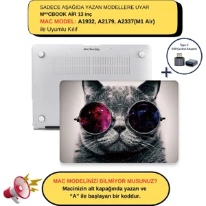 Macbook Air M1 Kılıf 13 inç A1932 A2179 A2337 ile Uyumlu Cat01NL