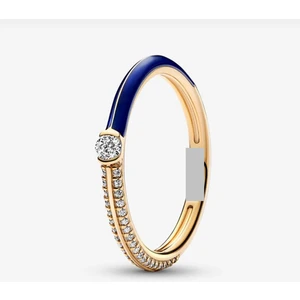 Poseidons Jewellery Tarz Me Pavé & Mavi Ikili Yüzük