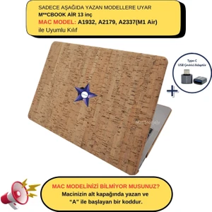 Macbook Air M1 Kılıf 13 inç A1932 A2179 A2337 ile Uyumlu Wood02