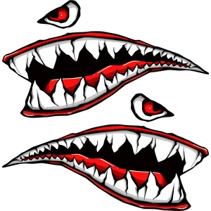 Quart Aksesuar 19 x 10 cm Köpek Balığı Shark Sticker Motor Araba Kask Laptop Sticker