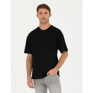 Pierre Cardin Erkek Siyah Comfort Fit Tişört 50289362-VR046