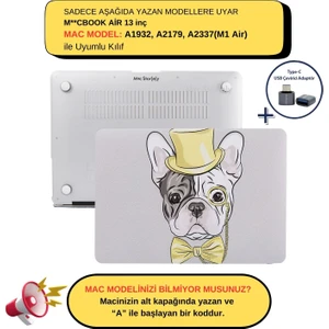 Macbook Air M1 Kılıf 13 inç A1932 A2179 A2337 ile Uyumlu Dog02NL