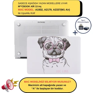 Macbook Air M1 Kılıf 13 inç A1932 A2179 A2337 ile Uyumlu Dog02NL