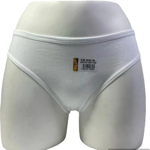 3 Lü Bayan Lycralı Bikini Kilot-Beyaz
