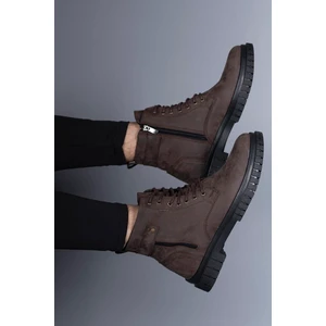 Erkek Fermuarlı Bot 0012699KAHVERENGI