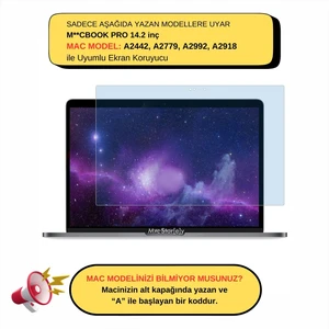Macbook Pro Ekran Koruyucu 14.2 inç M1,M2,M3 A2442 A2779 A2992 A2918 ile Uyumlu AntiBlueRay
