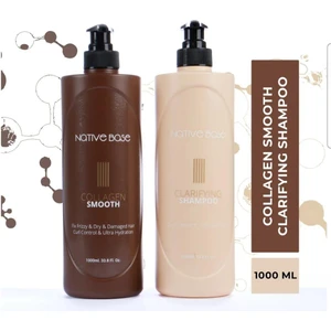 Native Base Profesyonel Saç Düzleştirici-Collagen Smooth Set 1000 ml