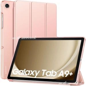 M.TK Moveteck Samsung Galaxy Tab A9 Plus 11 Inç 2023 Tablet Kılıfı Smart Standlı Pu Deri Pc Yarı Saydam Hafif Slim Kapaklı SM-X210