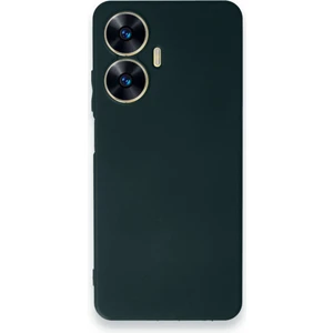 Realme C55 Kılıf Antibakteriyel Esnek Soft Parmak İzi Yapmaz Silikon - Koyu Yeşil