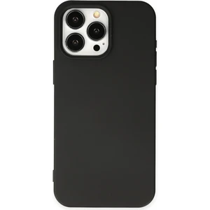 Apple iPhone 15 Pro Max Kılıf Antibakteriyel Esnek Soft Parmak İzi Yapmaz Silikon - Siyah