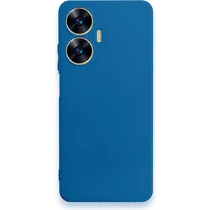 Realme C55 Kılıf Antibakteriyel Esnek Soft Parmak İzi Yapmaz Silikon - Mavi