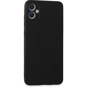 Samsung Galaxy A05 Kılıf Silinebilir Parmak İzi Tutmaz Soft Liquid Silikon - Siyah