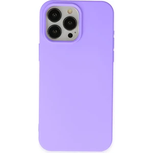 Apple iPhone 15 Pro Max Kılıf Antibakteriyel Esnek Soft Parmak İzi Yapmaz Silikon - Lila