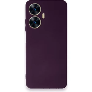 Realme C55 Kılıf Antibakteriyel Esnek Soft Parmak İzi Yapmaz Silikon - Mor