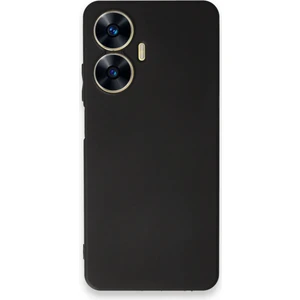 Realme C55 Kılıf Antibakteriyel Esnek Soft Parmak İzi Yapmaz Silikon - Siyah
